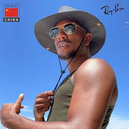 Image of Ray-Ban RB3707 Square-Round Sunglasses with Official RAYBAN Eyewear Kit