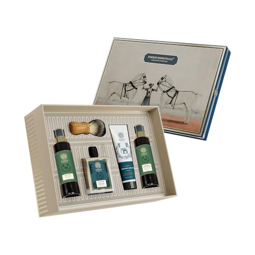 Image of Forest Essentials Gentlemen's Gift Box | Luxury Ayurvedic Skincare & Grooming Gift Set for Men | Ideal Birthday Gift