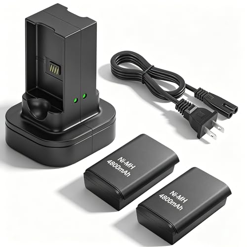 4800mAh Battery Charger Compatible with Xbox 360 Controller Battery Pack