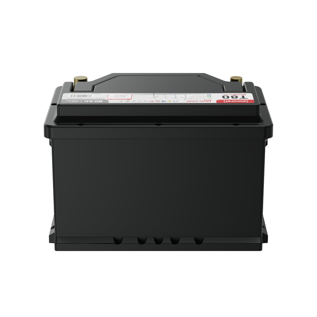 Accurat Traction T80 LiFePo4 Versorgungsbatterie, 80Ah, 12V, BMS, Camper | zyklenfest, flexibler Einbau, Deep Cycle Lithium Batterie für Camping, Wohnmobil, Wohnwagen, Boot, Marine, Solarbatterie