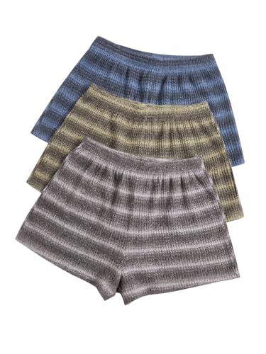 Image of SOLY HUX Women's Summer Shorts 3 Packs Casual Comfy Shorts Sets