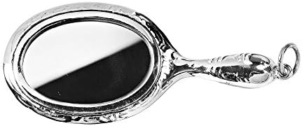 AeraVida Exquisite Vine Oval Sterling Silver Hand Mirror/Keepsake