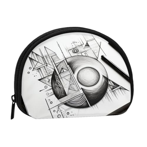 Geometry Sea Shell Bags - Fashionable Mini Pouch Case Bag Small Travel Storage for Purse, Jewelry and Cosmetics