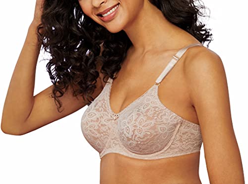 Image of Bali Women's Underwire Lace Bra, Lace 'N Smooth Bras for Women, Stay-in-Place Straps, Full Coverage