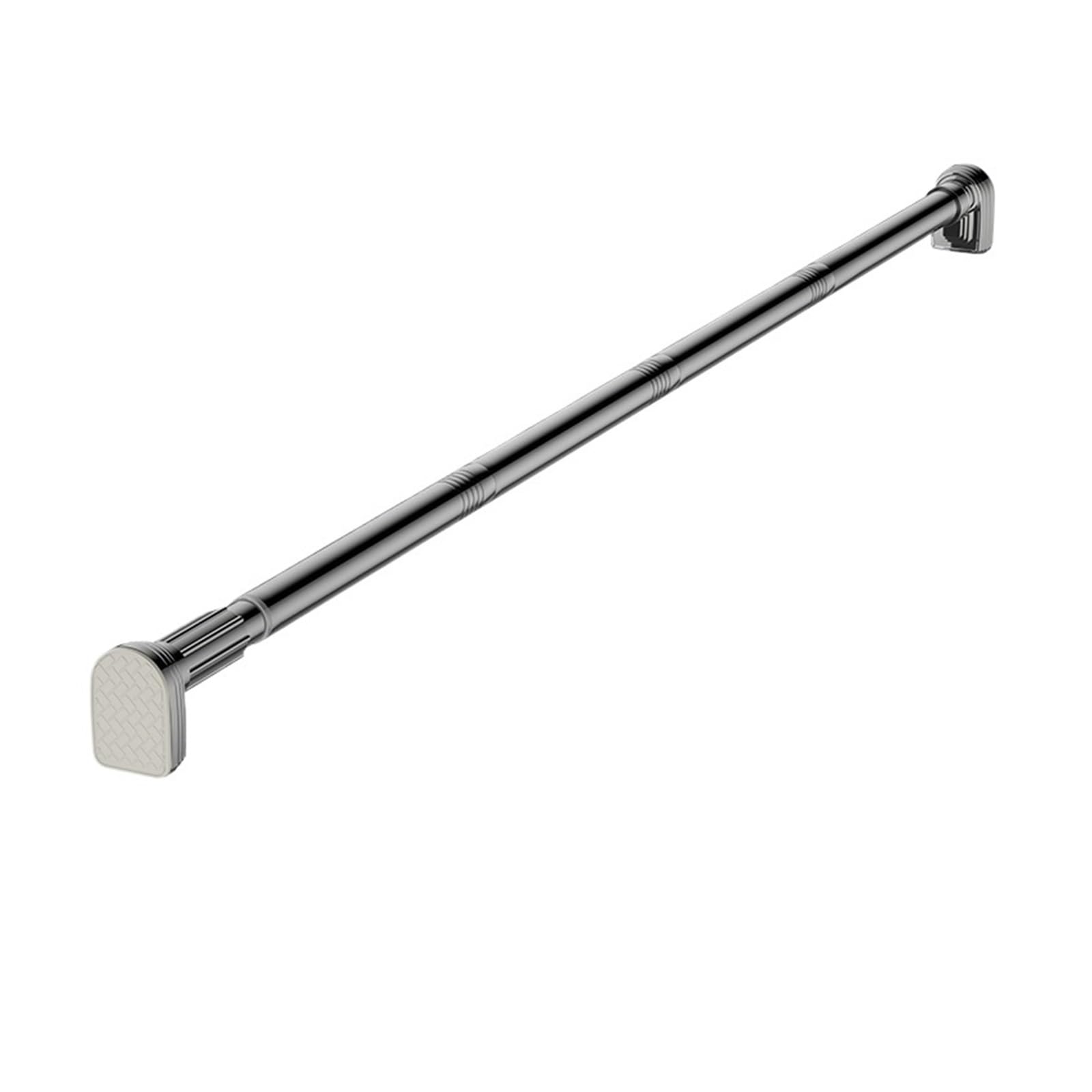 Extendable Clothes Rail Adjustable Stainless Steel Shower Curtain Rod Clothes Drying Rack No-Drill Telescopic Pole(Silvery150-165CM)