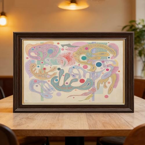 Toile Kandinsky Capricious Forms tableau avec cadre à suspendre 20,3x30,5 - 6