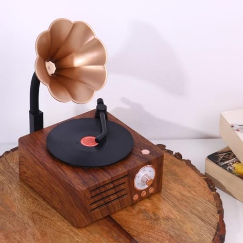 Image of Bigsmall Retro & Vintage Gramophone Bluetooth Speakers Combo | Premium Portable Decorative Speakers with Hands-Free Calling, Rich Sound, 6-Hour Battery, Original Design & 1-Year Warranty