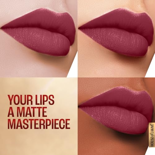 Image of LAKME Powerplay Priming Matte Lipstick, Smooth Matte Finish, Lightweight Lipstick, Smudgeproof, Lasts 16hrs, Hydrates Lips, Maroon Mix, 3.6g (Pack of 3)
