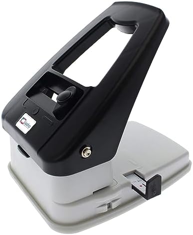 Bodno 3-in-1 ID Badge Slot Punch, Steel, Handheld, for PVC Cards and Badge Printers, Black