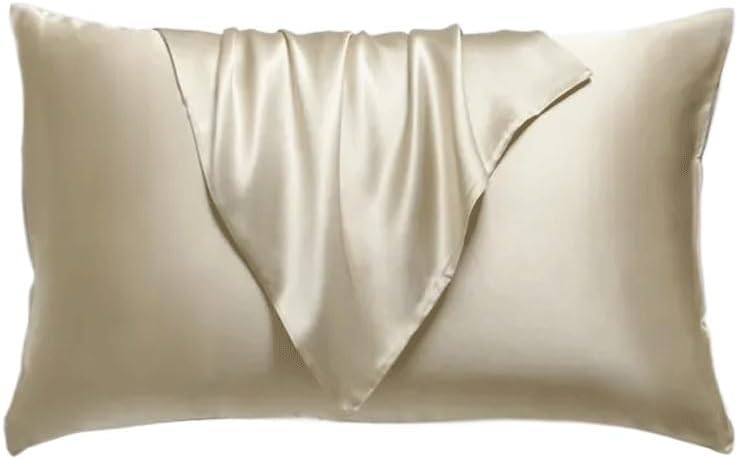 Silk Pillowcase Solid Color Envelope Pillowcase Comfortable Bedding Sleeping Pillowcase(Gray)