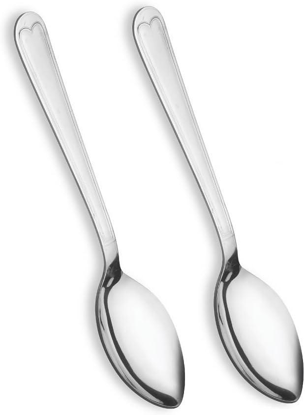 Crystal Stainless Steel Table Spoon Set, Standard, Silver