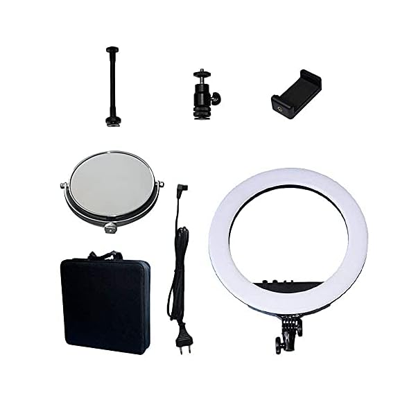 FACAZ LED-Ringlicht-Kit Bluetooth-Handyhalter Desktop-LED-Ring Selfie-Fotografie-Licht-Netz Rotes Live-Licht Fülllicht… – Bild 4
