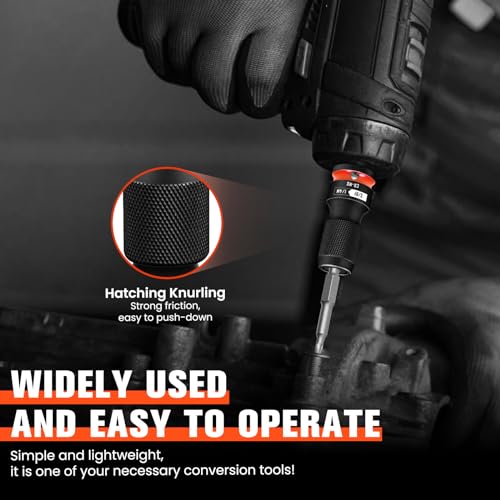 BLACKROBOT Quick Release Impact Bit Holders 3/8-Inch Square Drive to 1/4-Inch Hex Socket Adapter, CR-MO Steel, Red - Image 7