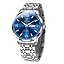 8411|silver Band Blue Face