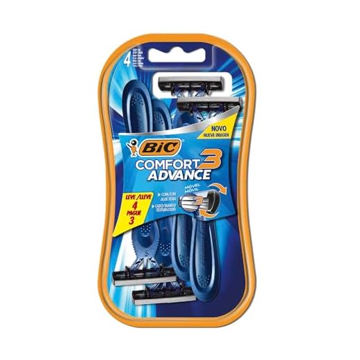 BIC Aparelho De Barbear Comfort 3 Advance Pele Normal Azul 3 Lâminas Fita Lubrificante 9298491 Leve 4 Pague 3