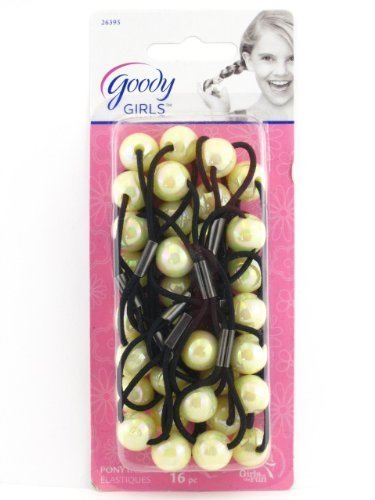 Goody Girls Twinbead Bubble Ponytailers - White - 16 Pk.