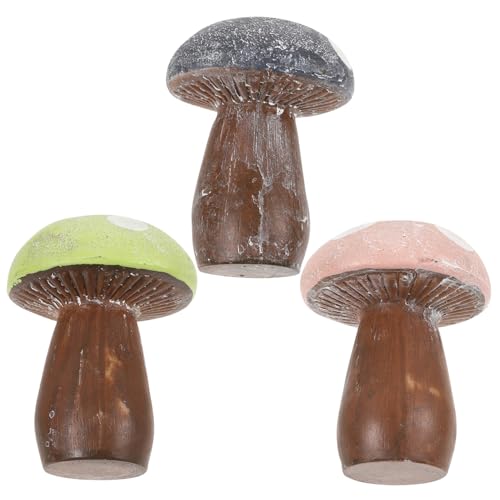 KITANDOVE Ensemble De Décorations De Champignons Mignons Statues De Champignons en Résine Ornements De Jardin pour Paysage De Mousse Et Décoration De Jardinière