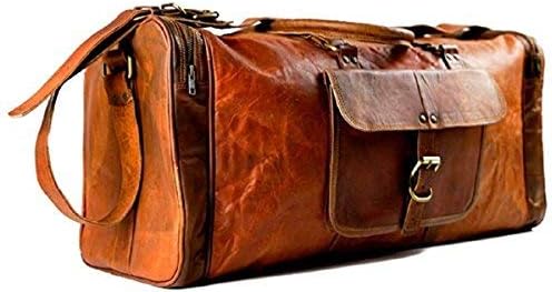 Handmadecraft "Byto" 24" Genuine Leather Travel Bag Overnight Weekender Bag