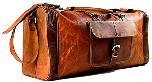 Handmadecraft "Byto" 24" Genuine Leather Travel Bag Overnight Weekender Bag