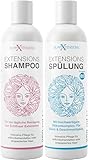 Extensions Shampoo und Spülung Set für Echthaar, Extensions Pflege Haarverlängerungen Perücken und Haarteile, 250ml