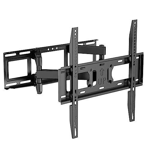 WALI TV Wall Mount Bracket Full Motion Articulating Extend Arm for Most 23-55 inches LED, LCD, OLED Flat Screen TVs up to 99lbs VESA 400x400mm with Tilting for Display (FTM-1), Black