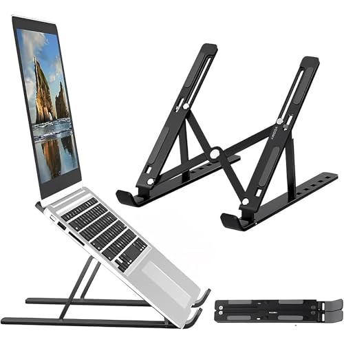 SYXLS Soporte para ordenador portátil, plegable, soporte de altura ajustable para ordenador portátil, soporte para ordenador portátil, soporte para ordenador portátil, tablet de 10 a 15,6 pulgadas