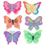 Garneck 12pcs Colorful Butterfly Rings for Girls Plastic Kids Decorative Cartoon Finger Ring Colorful Butterfly Finger Holder for Girls Party Favors