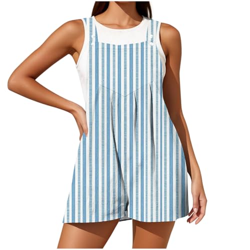 Combinaison à bretelles et taille élastique avec pantalon fluide jambes larges