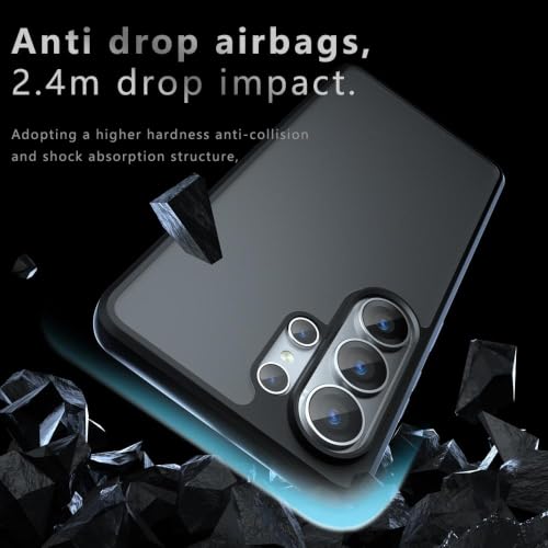 Image of Matte PC + TPU Phone Case for Samsung Galaxy S26 Ultra,Black | Anti-Fingerprint, 2.4m Drop Protection, Camera Lens Guard, Anti-Drop Airbags, Skin-Friendly Feel