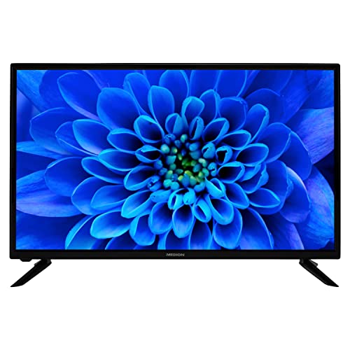 MEDION E13298 (MD 30975) 80 cm (32 Zoll) HD Fernseher (Triple Tuner Receiver DVB-T2 DVB-C DVB-S2, 3 x HDMI, SCART, VGA, USB, Sleeptimer, Mediaplayer, VESA, CI+)