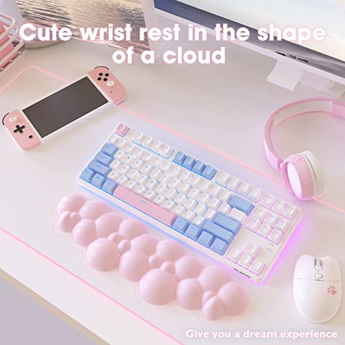 Gaming Keyboard Wrist Rest Pad,Memory Foam Keyboard Palm Rest, Ergonomic Hand Rest,Wrist Rest For Computer Keyboard,Laptop,Mac,Lightweight For Easy Typing Pain Relief-Pink #TOP1