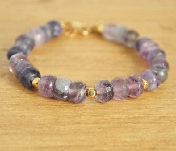 Bracelet fluorite 8mm ajustable fini les problèmes de taille de bijou - 2