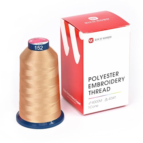 Image of Poolin Polyester Machine Embroidery Thread 4000M 40WT Tan Beige 0152
