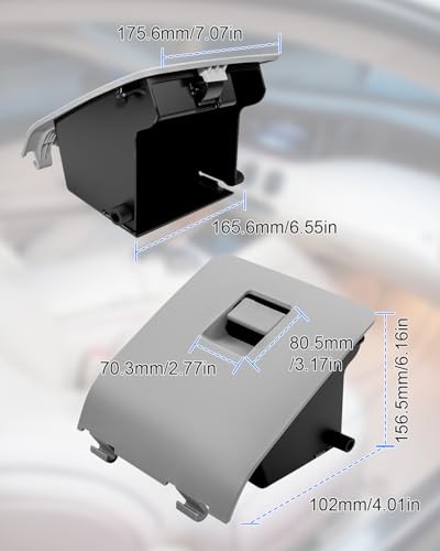 Caja de Guantes Para Ford Gris miniatura 2