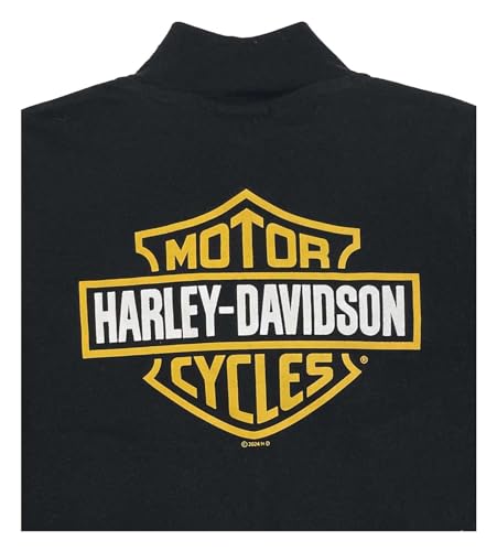 Harley-Davidson Big Boys' Bar & Shield Knit Zip-Up Track Jacket - Black2