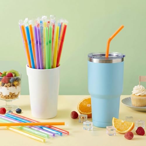 FoldTier 100 pitillos desechables flexibles de 30 cm miniatura 6