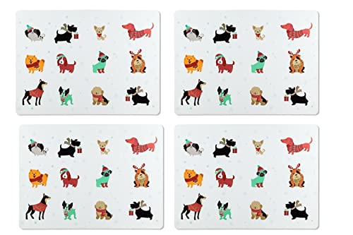 Abbott Design - Mantel individual para perros de invierno, paquete de 4 Cover