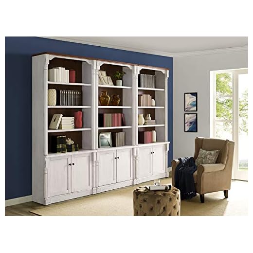Martin Furniture 3 Lower door bookcase, White