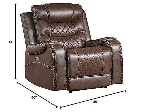 Lexicon Noura Power Reclining Chair, Brown #TOP7