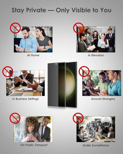 Image of Uyiton Privacy UV Tempered Glass for Samsung Galaxy S23 Ultra (6.8 Inch) | Anti-Spy Curved Screen Protector | 9H Hardness | Ultrasonic Fingerprint Compatible | HD Clarity | Bubble Free UV Installation | Case Friendly