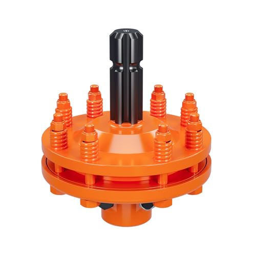 PTO Slip Clutch Spline for PTO Shaft, 1 3/8" PTO Slip Clutch, 6 Spline Ends PTO Friction Clutch, Carburized Steel Tractor Slip Clutch, Adjustable Rotary Cutter Slip Clutch