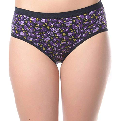 Image of AQUAZZURA Women's Cotton Multicolor Printed Panty | Panties | Bikni (Combo Pack of Three)
