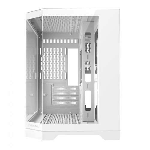 Gabinete Gamer Liketec Ilusion Snow Mini Tower, Vidro Panorâmico Estilo Aquário, USB 3.0 + 2.0, Design Moderno – Branco - Imagem 3