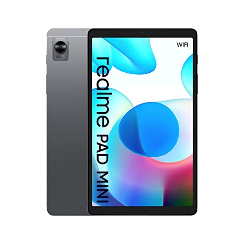 realme Pad mini Wifi 4+64、6400 mAh メガバッテリー、8.7 インチ大画面、強力な Unisoc T616 プロセッサー、7.6 mm アルミニウム一体型デザイン、18 W 高速充電、グレー EU タブレット