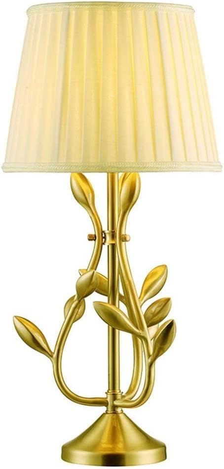 Miniatura 7 de JITEM Lámpara de Mesa American Village Lámpara de mesa Retro Full Copper Lámpara de escritorio grande de 3 colores atenuación 12W Lámpara de noche