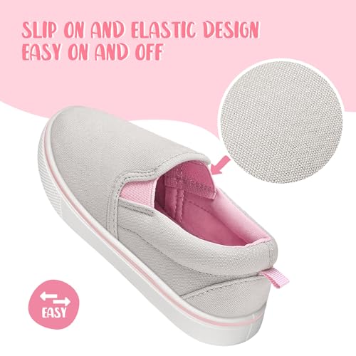 Image of K KomForme Boys & Girls Slip on Shoes, Toddler Canvas Walking Shoes | Lightweight, Comfortable