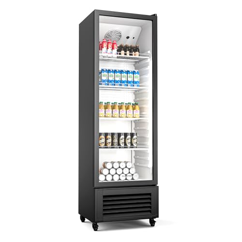 Klarstein GrandCooler 306L Nevera Para Bebidas - Frigorífico para Bebidas con Puerta de Doble Acristalamiento, Iluminación Led, Termostato Mecánico, Ruedas Giratorias, 0-10°C