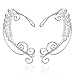 OwMell Elf Ear Cuffs for No Piercing Ears, OwMell 1 Pair Pearl Beads Filigree Fairy Elven Cosplay Fantasy Costume Handcraft Earring Bridal Earrings