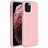 Miracase Liquid Silicone Case Compatible with iPhone 11 Pro Max 6.5 inch(2019), Gel Rubber Full Body Protection Shockproof Cover Case Drop Protection Case（Pink）
