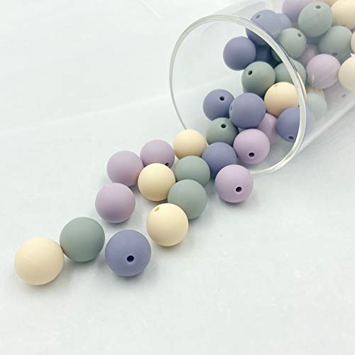 DIY Slicone Loose Purple Beads 12mm 50pc Beads for Jewelry Making, Color 3, Small - Image 3